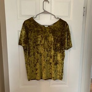 Green Velvet Top